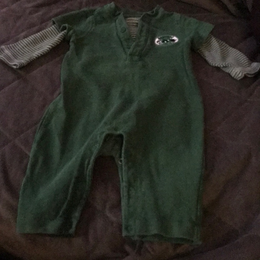Baby Gap Green Long Sleeved Romper
